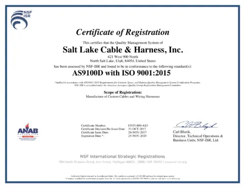 ISO 9001:2015 & AS9100D Certified